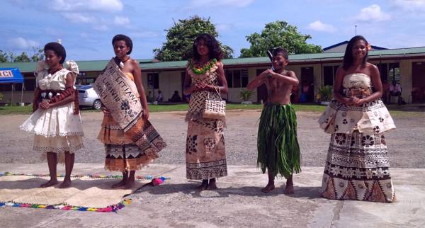 Regalia worn by the students at Ratu Sukuna Memorial School