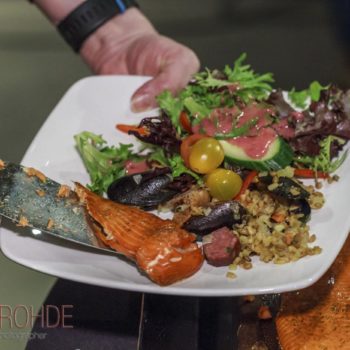 Whistler, BC; Jan. 4, 2019: Every Thursday and Sunday at 5.45 pm from December 13 to April 18, the First Nations Winter Feast & Performance features an Indigenous-inspired menu, Indigenous World Winery wines and craft beer from local breweries. Performances will take place throughout dinner service, featuring the SLCC’s Cultural Ambassadors and the Wells Family from the Lil’wat Nation. Photo: Joern Rohde/www.joernrohde.com