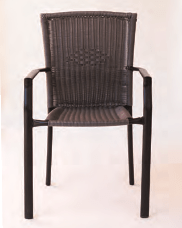 Grey Rattan Bistro Chairs