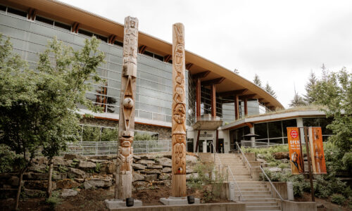Sister Poles at the Squamish Lil'wat Cultural Centre