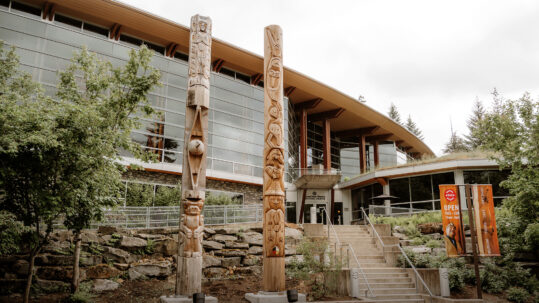 Sister Poles at the Squamish Lil'wat Cultural Centre
